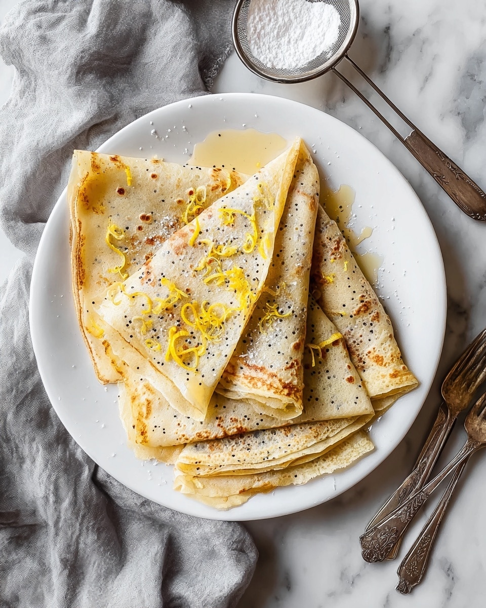 Lemon and Orange Poppy Seed Crêpes with Citrus Sauce Recipe