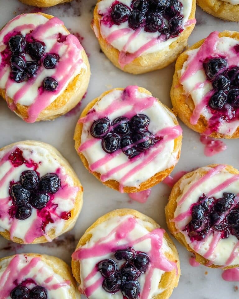 Puff Pastry Danishes with Lime Cream Cheese and Mulberries Recipe